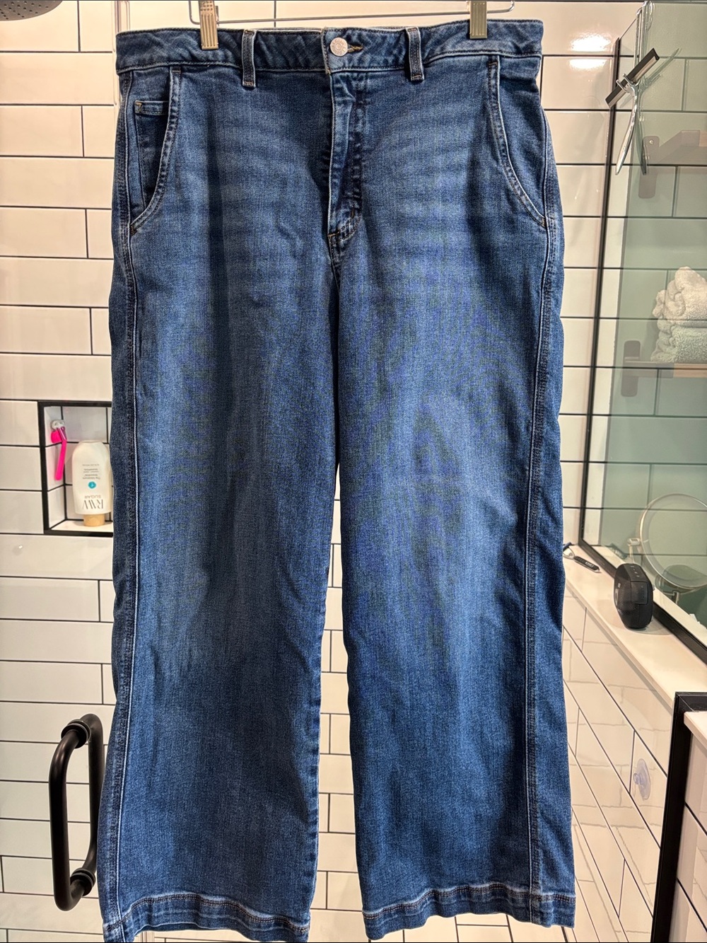 L.L. Bean Women's Straight-Leg Jeans in Blue Wash, 14